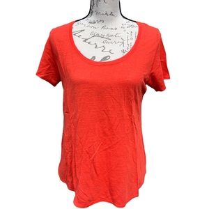 Eileen Fisher Linen Scoop Neck T-shirt size XS